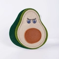Boze avocado vilt kattenspeeltje met kattenkruid en belletje voor interactief kauwplezier - Avocado (Met Galvrucht + Bel)