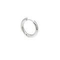 Boucles d'oreilles créoles minimalistes en argent avec finition polie et fermoir - Style Boucles d'Oreilles à Fermoir / 2.5*8mm / Couleur Acier