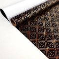 Black and gold geometric gift wrapping paper with vintage diamond pattern and dots - Abstract