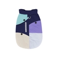 Padded color-block dog vest with reflective strip and D-ring for small pets - S / Navy Blue