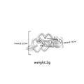 Interlocking heart and arrow stainless steel piercing stud with 1.2mm needle gauge - Interlocked Hearts Arrow