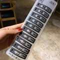 Set di 10 fermagli per capelli rettangolari vuoti nero opaco su scheda di supporto - Quadrato Grande Set da 10