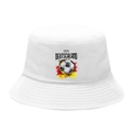 White bucket hat with 2024 Deutschland football graphic in German flag colors - M / 5# 2024 Football Germany - White