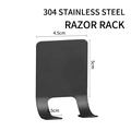 Matte black 304 stainless steel razor rack with strong self-adhesive backing - Razor Holder [Black]