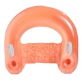 U-shaped orange inflatable floating lounge chair with dual cup holders for pool - U-Shaped Water Lounger / Orange