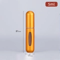 5ml gold refillable perfume atomizer with visible window and compact metallic design - Matte Gold