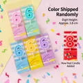 Colorful birthday number 6 and 8 candles in transparent blister packaging, 3.8cm height - PVC Box Candy Number Candle-6