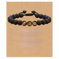 Handmade tiger eye stone bracelet with greeting card for son on minimalist background - To My Son