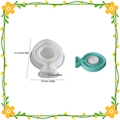 Stampo in silicone a forma di pesce per portacandele a forma di stella marina - Portacandele a Pesce 002 / Bianco Traslucido