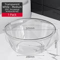 Lavandino trasparente in PET spesso misura media per bagno con diametro di 325mm - Medio / Trasparente
