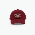 Casquette de baseball classique bordeaux en coton avec broderie 1991 et haut souple - Bordeaux