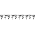 Farm cow print triangle bunting banner with black and white spots for party decor - Pennant Banner 1pc 10 flags
