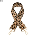 Detail of leopard print wide strap with durable gold metal lobster clasps and buckle - B-1 Black & Brown Leopard / Silver Clasp