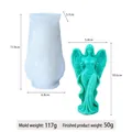 DIY Kneeling Angel Silicone Mold with Wings Detail for Candle and Resin Crafts - Dreamy Goddess Style 2 (Standing Prayer)