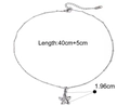 Silver starfish pendant necklace with detailed texture on a thin beaded chain - Starfish Pendant Necklace (gd)