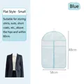 Blue houndstooth non-woven garment dust cover bag for suits, small size 58x88cm - Flat Style / Small / Blue