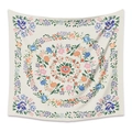 Detail of square mandala floral tapestry with rose patterns on a beige fabric background - 73X95CM (Cross-border Brushed) / LT259-1 (Vintage Rose Mandala)