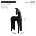 Abstract paardenbeeld van basaltzwarte hars voor modern Scandinavisch decor - Basaltzwart (Klein)