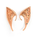 Cosplay elf ears in flesh tone with gold and colorful sequins for Halloween parties - 10CM OPP Bag / Upgrade Nude Glitter (10CM)
