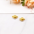 Chiusura magnetica sferica dorata con anelli di collegamento per bracciali e collane - Chiusura Magnetica a Sfera Oro 6mm