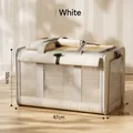 Breathable white foldable pet carrier bag with mesh windows and 47x29x30cm dimensions - Base Style (Without Liner) / Beige