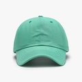 Minimalist mint green soft top cotton baseball cap with a classic six-panel structure - Green