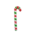 Bastoncino di zucchero natalizio gonfiabile a strisce rosse e verdi in PVC per feste - Stile Piccolo (#90) / Verde Stampato