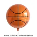 22-inch 4D basketball shaped aluminum foil balloon for party and sports decorations - 4D Sphere Basketball / 22 Inch