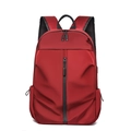Waterproof burgundy business laptop backpack with USB charging port and vertical front pocket - 7702 Wine Red