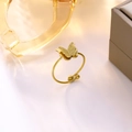 Gold Frosted Butterfly Ring