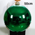 Übergroße 50cm grün metallische Weihnachtskugel mit glänzend goldenem Aufhänger - Glänzender Stil / 1 Stück/Packung (50cm) / Grün