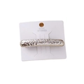 Silver round zinc alloy spring hair clip hairpins on a white display card backing - Silver Liquid Bar