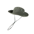 Olive green outdoor sun hat with wide brim, breathable eyelets and adjustable chin cord - Army Green (Outdoor Bucket Hat)