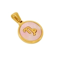 18K gold plated titanium necklace with pink shell Virgo constellation pendant - Capricorn - Single Pendant