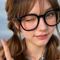 Gafas de sol oversize con montura negra y lentes degradadas en rosa para mujer - Gafas de Sol Estilo Blush Tendencia