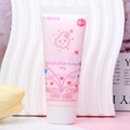 Detailed view of light pink 50g DIY fake cream glue tube on a decorative INS style setup - Light Pink