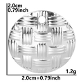Dettaglio di un ciondolo rotondo da 2,0 cm in acciaio inox intrecciato per gioielli DIY - Ciondolo / Color Acciaio