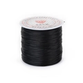 Professional black flat crystal string, 100% polyurethane elastic thread for DIY jewelry - 0.6mm*50m / Black