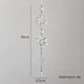 30cm acrylic triple snowflake hanging ornament with crystal pendant for Christmas trees - Snowflake String G
