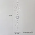 30cm acrylic triple snowflake hanging ornament with crystal pendant for Christmas trees - Snowflake String G