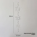 Colgante de copo de nieve de acrílico de 30 cm con gota de cristal para árbol Navidad - Cadena de Copos de Nieve G
