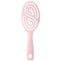 Roze gebogen geventileerde haarborstel voor ontwarren en hoofdhuidmassage ontwerp - Roze