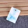Blau-weiße Marmor-Ohrring-Displaykarte mit Aufhängeloch und zwei Steckplatzlöchern - 5*7cm / Marmor Nr. 2
