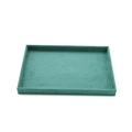 Rectangular dark green velvet jewelry tray for organizing rings and bracelets - Empty Display Tray