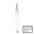 Polished stainless steel dolphin-shaped eyelash tweezers, length 12.5cm and 17g weight - Mirror Finish Dolphin Tweezers / 1.5mm Thick / 12.5cm