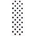 Polka dot grosgrain polyester ribbon in white with black dots for DIY hair bows - 1CM*100 Yards 3 Dots / White