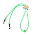 Dettaglio del laccio per occhiali unicorno regolabile con cordino elastico verde - Verde