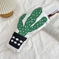 Dettaglio del copricuscino con stampa di cactus sorridente su biancheria da letto - Cactus (Senza Inserto)