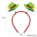 Cerchietto per festa Oktoberfest dimensioni con 20cm di altezza e 16cm di larghezza su bianco - Stile Cappello da Cowboy Verde