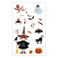 Adesivi per tatuaggi Halloween impermeabili con zucche, streghe e fantasmi per bambini - Elementi Festivi Zucca del Mago (EC-810)